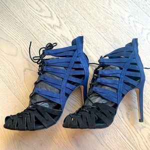 Zara blue black high heels